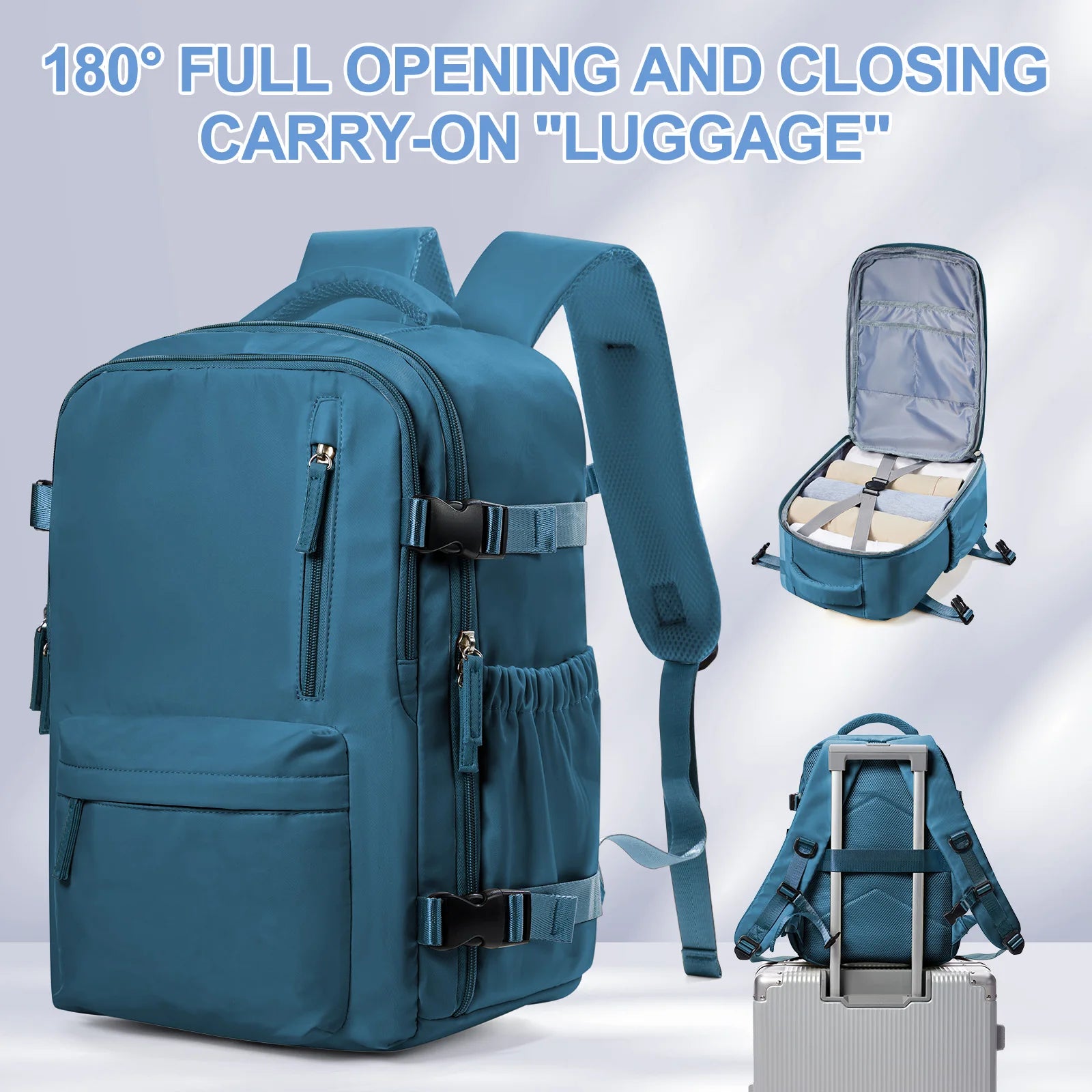 Travel Backpack Cabin Bag, Ryanair Backpack 40x20x25 Carry-Ons, Men Women 15.6 inch Laptop Backpack, Casual 40x28x17 Backpack mochila de viaje