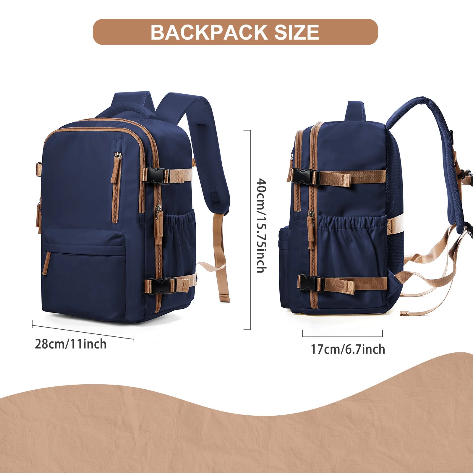 Travel Backpack Cabin Bag, Ryanair Backpack 40x20x25 Carry-Ons, Men Women 15.6 inch Laptop Backpack, Casual 40x28x17 Backpack mochila de viaje