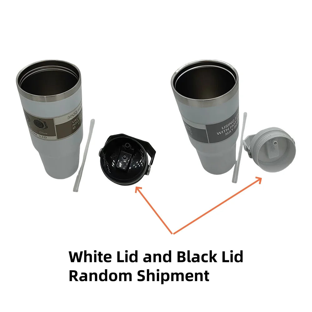 1pc Vacuum Tumbler with Lid Stainless Steel Portable Water Bottle with Dazzling Handle Insulated Tumbler Tote Handle 20/30OZ Vaso Térmico de Acero Inoxidable con Asa Brillante 20/30oz – Vacuum Insulated Tumbler with Lid