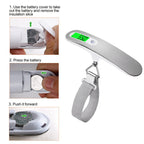 Báscula digital portátil de mano 50 kg / 110 lb con pantalla LCD – Balanza electrónica colgante con correa para pesar equipaje, maletas y viajes

50kg/110lb Hand Held Digital Luggage Scale LCD Electronic Hanging Belt Scale For Travel Suitcase Baggage Elec