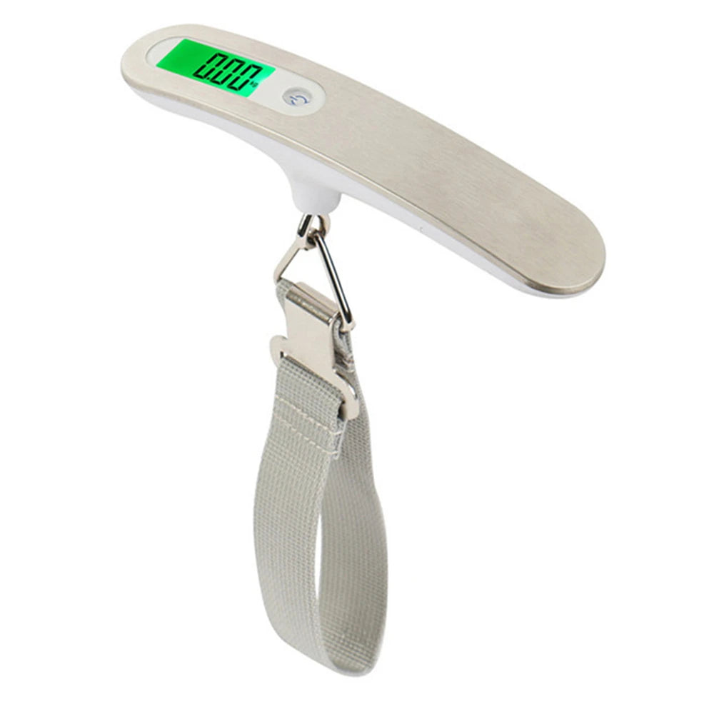 Báscula digital portátil de mano 50 kg / 110 lb con pantalla LCD – Balanza electrónica colgante con correa para pesar equipaje, maletas y viajes

50kg/110lb Hand Held Digital Luggage Scale LCD Electronic Hanging Belt Scale For Travel Suitcase Baggage Elec