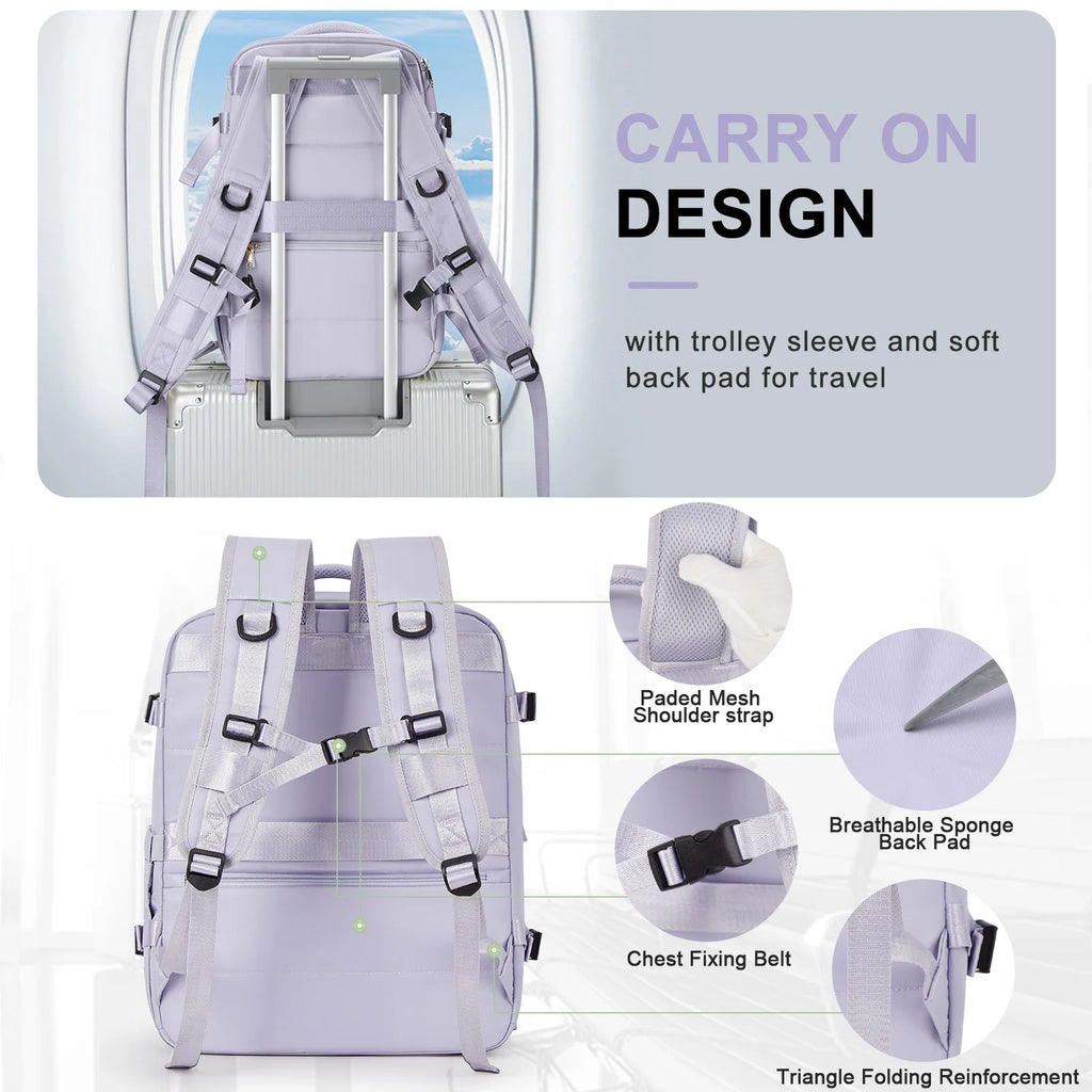 Travel Backpack Cabin Bag, Ryanair Backpack 40x20x25 Carry-Ons, Men Women 15.6 inch Laptop Backpack, Casual 40x28x17 Backpack mochila de viaje
