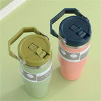 1pc Vacuum Tumbler with Lid Stainless Steel Portable Water Bottle with Dazzling Handle Insulated Tumbler Tote Handle 20/30OZ Vaso Térmico de Acero Inoxidable con Asa Brillante 20/30oz – Vacuum Insulated Tumbler with Lid