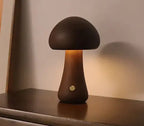 Lámpara LED Hongo de Madera – Wooden Cute Mushroom LED Night Light