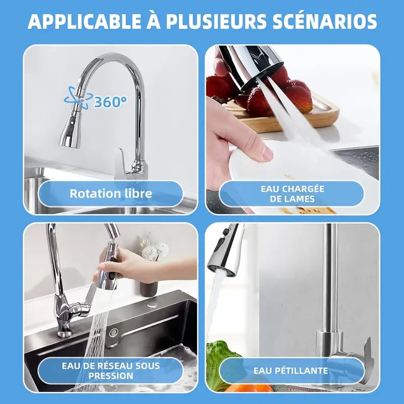Extensor Universal de Grifo – Universal Faucet Extender Anti-Splash Kitchen Nozzle